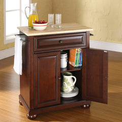 Crosley Alexandria 31 Inch Wood Top Portable Kitchen Island/Cart - KF30021A - The Home Selection