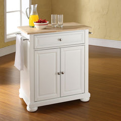 Crosley Alexandria 31 Inch Wood Top Portable Kitchen Island/Cart - KF30021A - The Home Selection