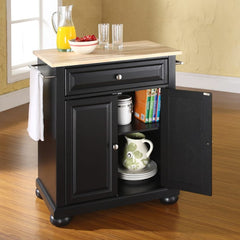 Crosley Alexandria 31 Inch Wood Top Portable Kitchen Island/Cart - KF30021A - The Home Selection