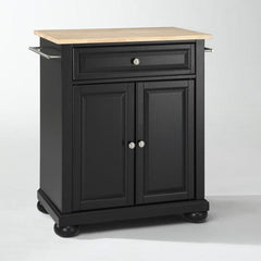 Crosley Alexandria 31 Inch Wood Top Portable Kitchen Island/Cart - KF30021A - The Home Selection
