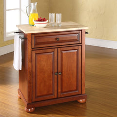 Crosley Alexandria 31 Inch Wood Top Portable Kitchen Island/Cart - KF30021A - The Home Selection