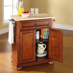 Crosley Alexandria 31 Inch Wood Top Portable Kitchen Island/Cart - KF30021A - The Home Selection