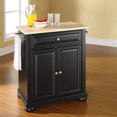Crosley Alexandria 31 Inch Wood Top Portable Kitchen Island/Cart - KF30021A - The Home Selection