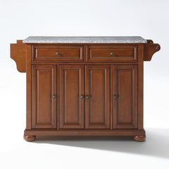 Crosley Alexandria 51.50 Inch Granite Top Full Size Kitchen Island/Cart - KF30003AWH - The Home Selection
