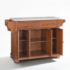 Crosley Alexandria 51.50 Inch Granite Top Full Size Kitchen Island/Cart - KF30003AWH - The Home Selection