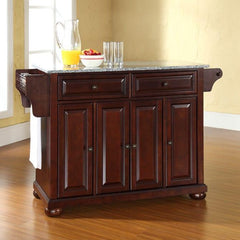 Crosley Alexandria 51.50 Inch Granite Top Full Size Kitchen Island/Cart - KF30003AWH - The Home Selection