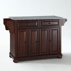 Crosley Alexandria 51.50 Inch Granite Top Full Size Kitchen Island/Cart - KF30003AWH - The Home Selection