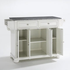 Crosley Alexandria 51.50 Inch Granite Top Full Size Kitchen Island/Cart - KF30003AWH - The Home Selection