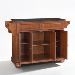 Crosley Alexandria 51.50 Inch Granite Top Full Size Kitchen Island/Cart - KF30004A - The Home Selection