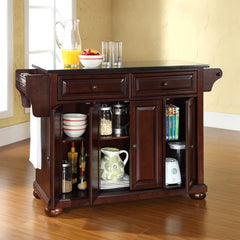 Crosley Alexandria 51.50 Inch Granite Top Full Size Kitchen Island/Cart - KF30004A - The Home Selection