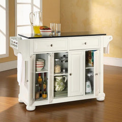Crosley Alexandria 51.50 Inch Granite Top Full Size Kitchen Island/Cart - KF30004A - The Home Selection