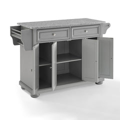 Crosley Alexandria 51.50 Inch Granite Top Full Size Kitchen Island/Cart - KF30203AGY - The Home Selection