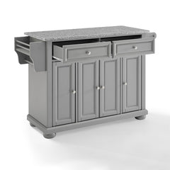 Crosley Alexandria 51.50 Inch Granite Top Full Size Kitchen Island/Cart - KF30203AGY - The Home Selection