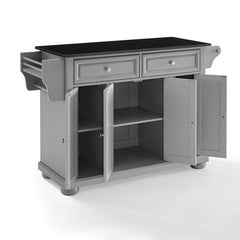 Crosley Alexandria 51.50 Inch Granite Top Full Size Kitchen Island/Cart - KF30204AGY - The Home Selection