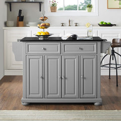 Crosley Alexandria 51.50 Inch Granite Top Full Size Kitchen Island/Cart - KF30204AGY - The Home Selection