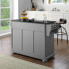 Crosley Alexandria 51.50 Inch Granite Top Full Size Kitchen Island/Cart - KF30204AGY - The Home Selection