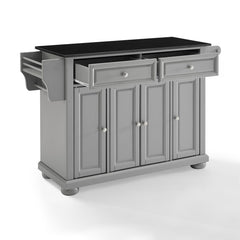 Crosley Alexandria 51.50 Inch Granite Top Full Size Kitchen Island/Cart - KF30204AGY - The Home Selection