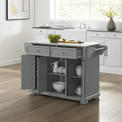 Crosley Alexandria 51.50 Inch Granite Top Full Size Kitchen Island/Cart - KF30205AGY - The Home Selection