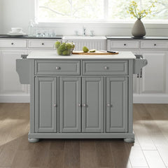 Crosley Alexandria 51.50 Inch Granite Top Full Size Kitchen Island/Cart - KF30205AGY - The Home Selection