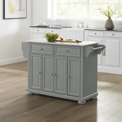 Crosley Alexandria 51.50 Inch Granite Top Full Size Kitchen Island/Cart - KF30205AGY - The Home Selection