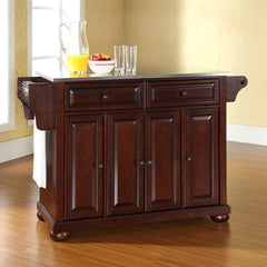 Crosley Alexandria 51.50 Inch Stainless Steel Top Full Size Kitchen Island/Cart - KF30002A - The Home Selection