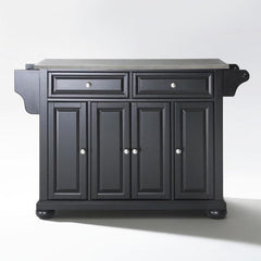 Crosley Alexandria 51.50 Inch Stainless Steel Top Full Size Kitchen Island/Cart - KF30002A - The Home Selection