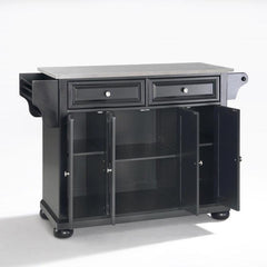 Crosley Alexandria 51.50 Inch Stainless Steel Top Full Size Kitchen Island/Cart - KF30002A - The Home Selection