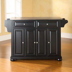 Crosley Alexandria 51.50 Inch Stainless Steel Top Full Size Kitchen Island/Cart - KF30002A - The Home Selection