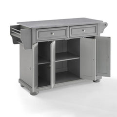 Crosley Alexandria 51.50 Inch Stainless Steel Top Kitchen Island/Cart - KF30202AGY - The Home Selection