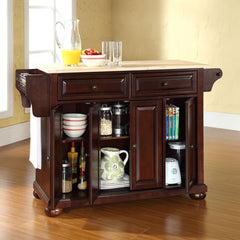 Crosley Alexandria 51.50 Inch Wood Top Full Size Kitchen Island/Cart - KF30001A - The Home Selection
