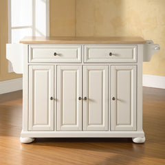Crosley Alexandria 51.50 Inch Wood Top Full Size Kitchen Island/Cart - KF30001A - The Home Selection