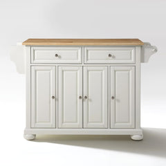 Crosley Alexandria 51.50 Inch Wood Top Full Size Kitchen Island/Cart - KF30001A - The Home Selection
