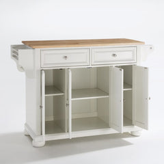 Crosley Alexandria 51.50 Inch Wood Top Full Size Kitchen Island/Cart - KF30001A - The Home Selection