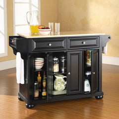 Crosley Alexandria 51.50 Inch Wood Top Full Size Kitchen Island/Cart - KF30001A - The Home Selection