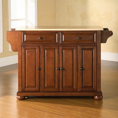 Crosley Alexandria 51.50 Inch Wood Top Full Size Kitchen Island/Cart - KF30001A - The Home Selection