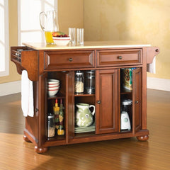 Crosley Alexandria 51.50 Inch Wood Top Full Size Kitchen Island/Cart - KF30001A - The Home Selection