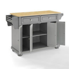 Crosley Alexandria 51.50 Inch Wood Top Kitchen Island/Cart - KF30201AGY - The Home Selection