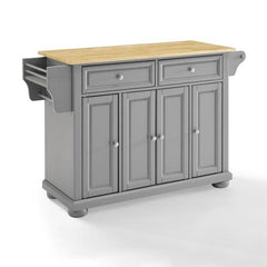Crosley Alexandria 51.50 Inch Wood Top Kitchen Island/Cart - KF30201AGY - The Home Selection