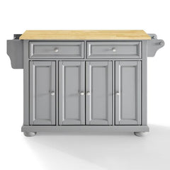 Crosley Alexandria 51.50 Inch Wood Top Kitchen Island/Cart - KF30201AGY - The Home Selection