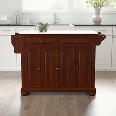 Crosley Alexandria 52 Inch Granite Top Full Size Kitchen Island/Cart - KF30005A - The Home Selection