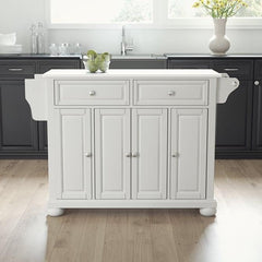 Crosley Alexandria 52 Inch Granite Top Full Size Kitchen Island/Cart - KF30005A - The Home Selection