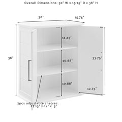 Crosley Bartlett Stackable Storage Pantry White - CF3117-WH - The Home Selection