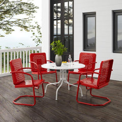 Crosley Bates 101 Inch 5pc Outdoor Metal Dining Set - KO10017 - The Home Selection