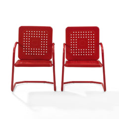 Crosley Bates 22 Inch 2pc Outdoor Metal Chair Set - CO1025 - The Home Selection