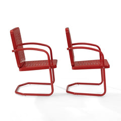Crosley Bates 22 Inch 2pc Outdoor Metal Chair Set - CO1025 - The Home Selection