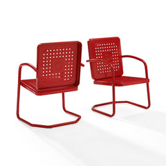 Crosley Bates 22 Inch 2pc Outdoor Metal Chair Set - CO1025 - The Home Selection