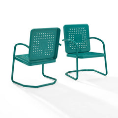 Crosley Bates 22 Inch 2pc Outdoor Metal Chair Set - CO1025 - The Home Selection