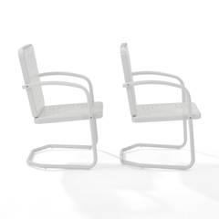 Crosley Bates 22 Inch 2pc Outdoor Metal Chair Set - CO1025 - The Home Selection