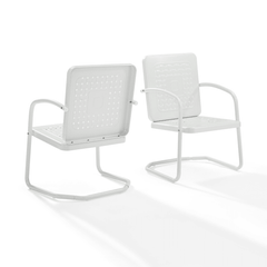 Crosley Bates 22 Inch 2pc Outdoor Metal Chair Set - CO1025 - The Home Selection