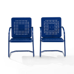 Crosley Bates 22 Inch 2pc Outdoor Metal Chair Set - CO1025 - The Home Selection